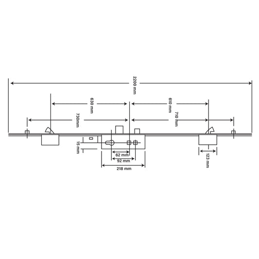 Avocet 2 Hook 2 Roller 35x92 Multipoint Door Lock