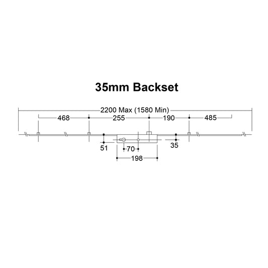 Ferco 4 Roller Latch Only Multipoint Door Lock