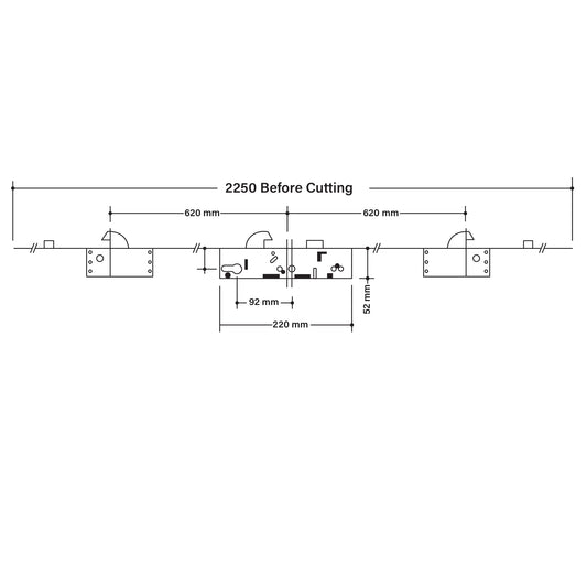 ERA Saracen 2 Hook 2 Roller (Latch & Hook) 35x92 Multipoint Lock