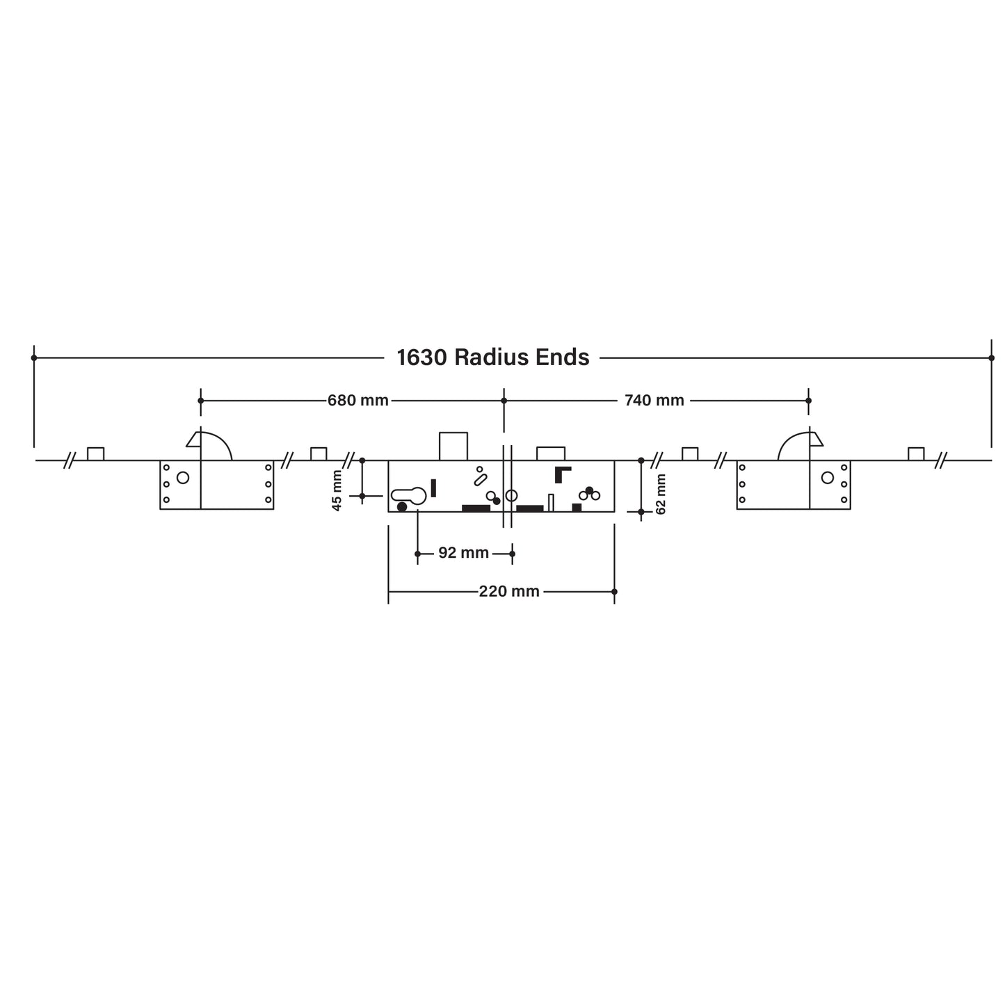 ERA 2 Hook (Latch & Deadbolt) 45x92 Multipoint Door Lock