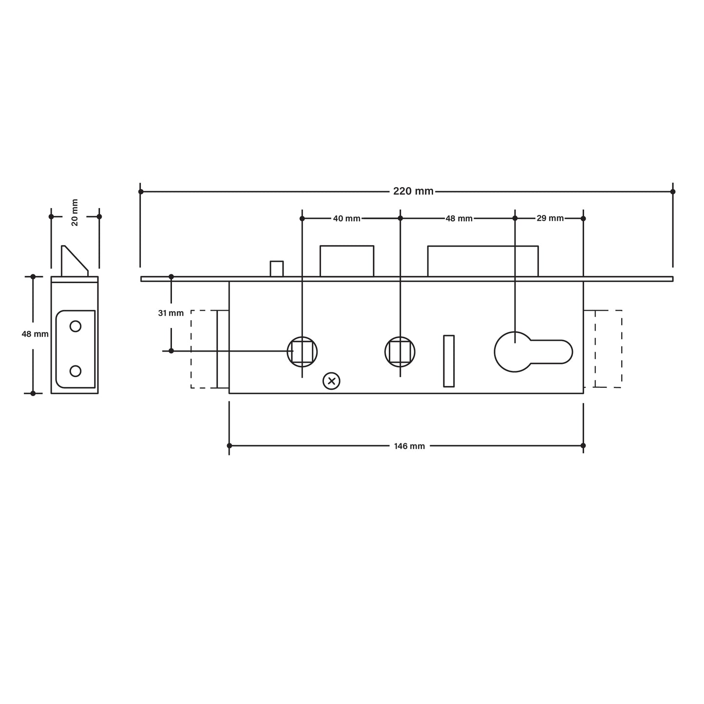 Gibbons Centre Case for Extension Bars 30x48