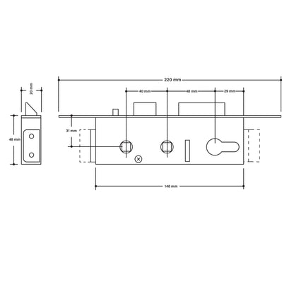Gibbons Centre Case for Extension Bars 30x48