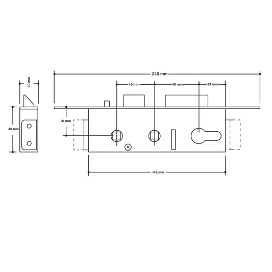 Gibbons Centre Case for Extension Bars 30x48
