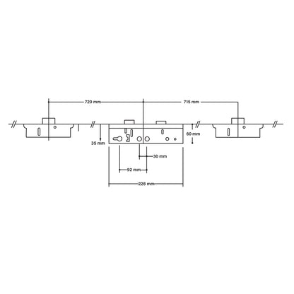 Lockmaster / Mila Master 3 Deadbolt Multipoint Lock