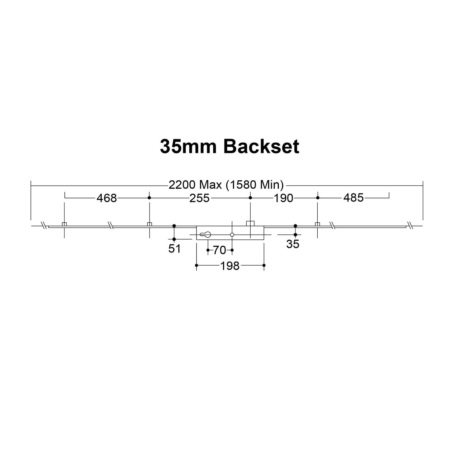Ferco 4 Roller Latch Only Multipoint Door Lock