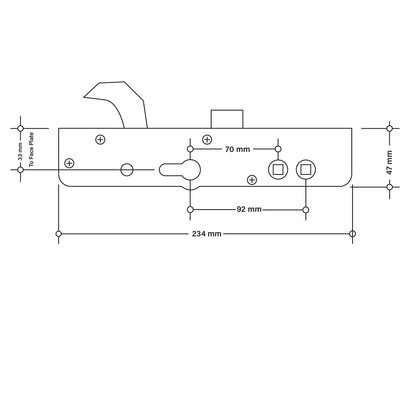 Cego Surelock/Bowater/Zenith/Staybright Centre Case