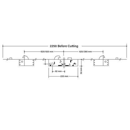 ERA Saracen 2 Hook 2 Roller (Latch & Deadbolt) 35x92 Multipoint Lock
