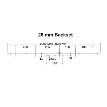 Ferco 4 Roller Latch Only Multipoint Door Lock
